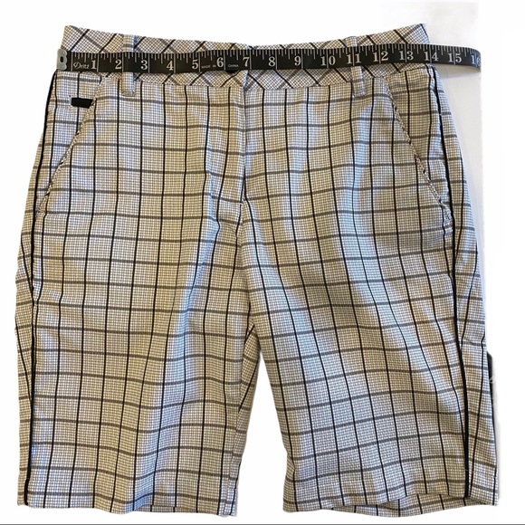 Puma Women Black White Striped Outdoors Golf Athletic Bermuda Shorts 2 - Picture 12 of 13